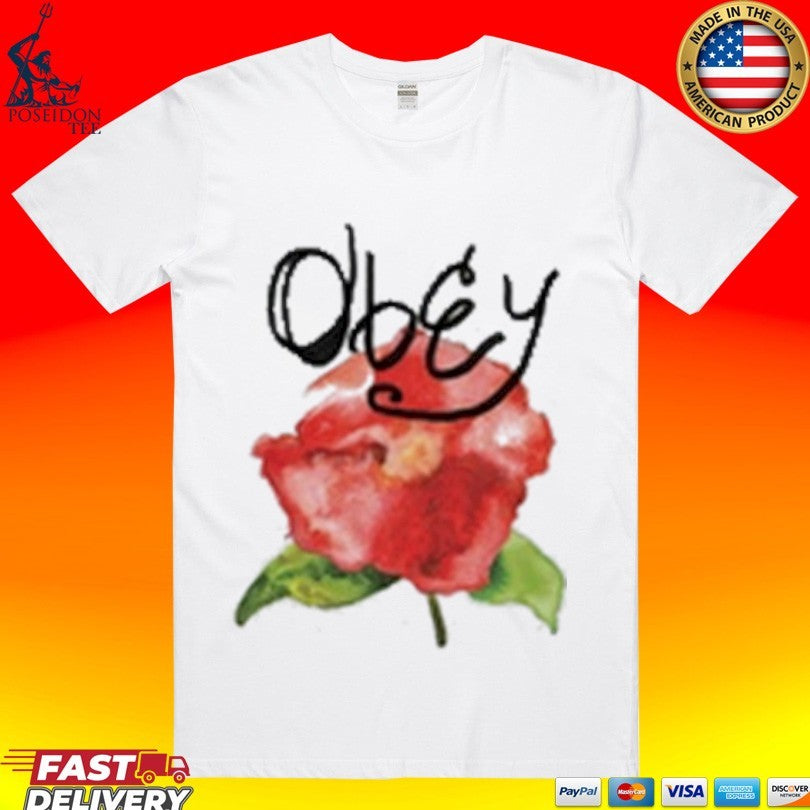 Urban Outfitters Obey Watercolor Poppy T-shirt