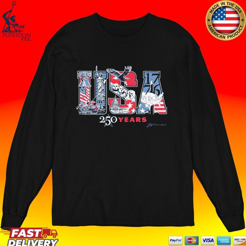 Usa We The Leo Icons 250 Years T-shirt