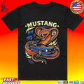 Vintage Mustang Cobra King Graphic Car T-shirt