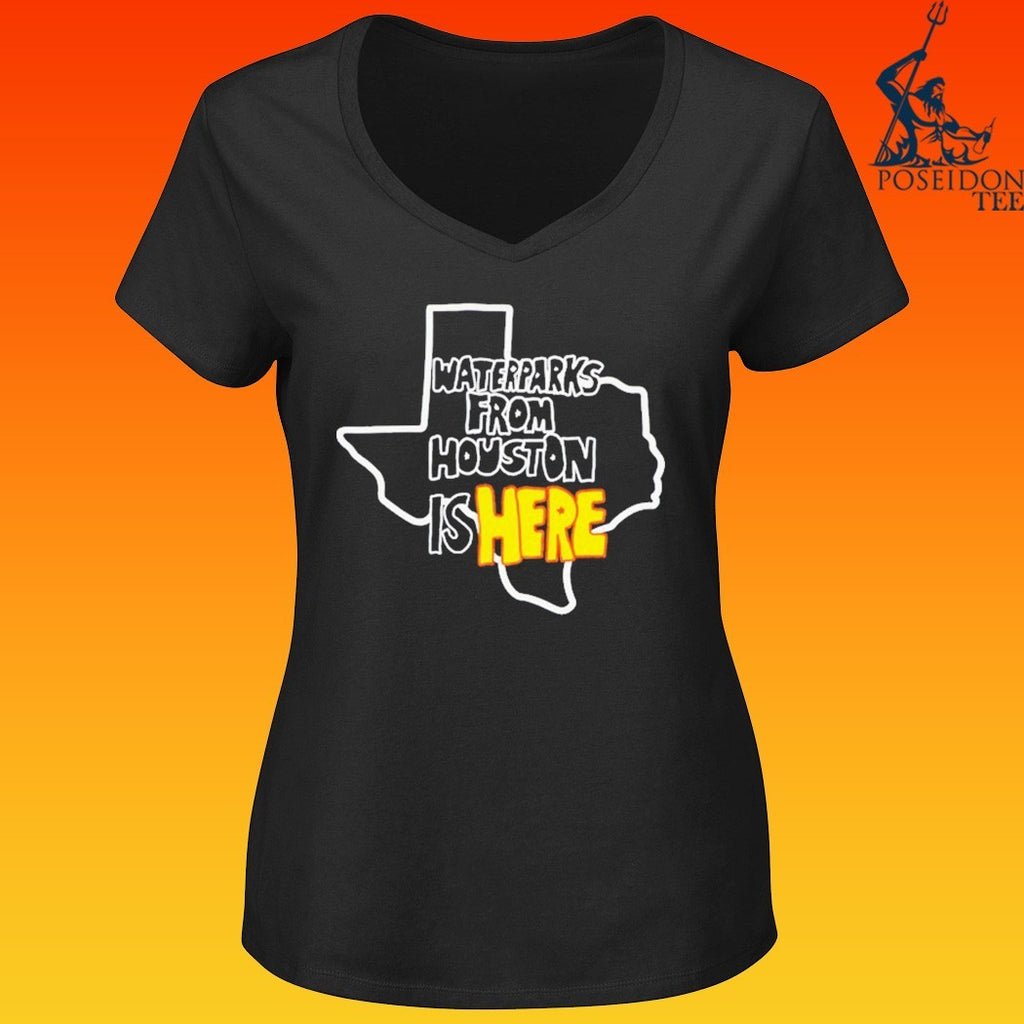 Water Parks From Houston Is Here Map T-shirt