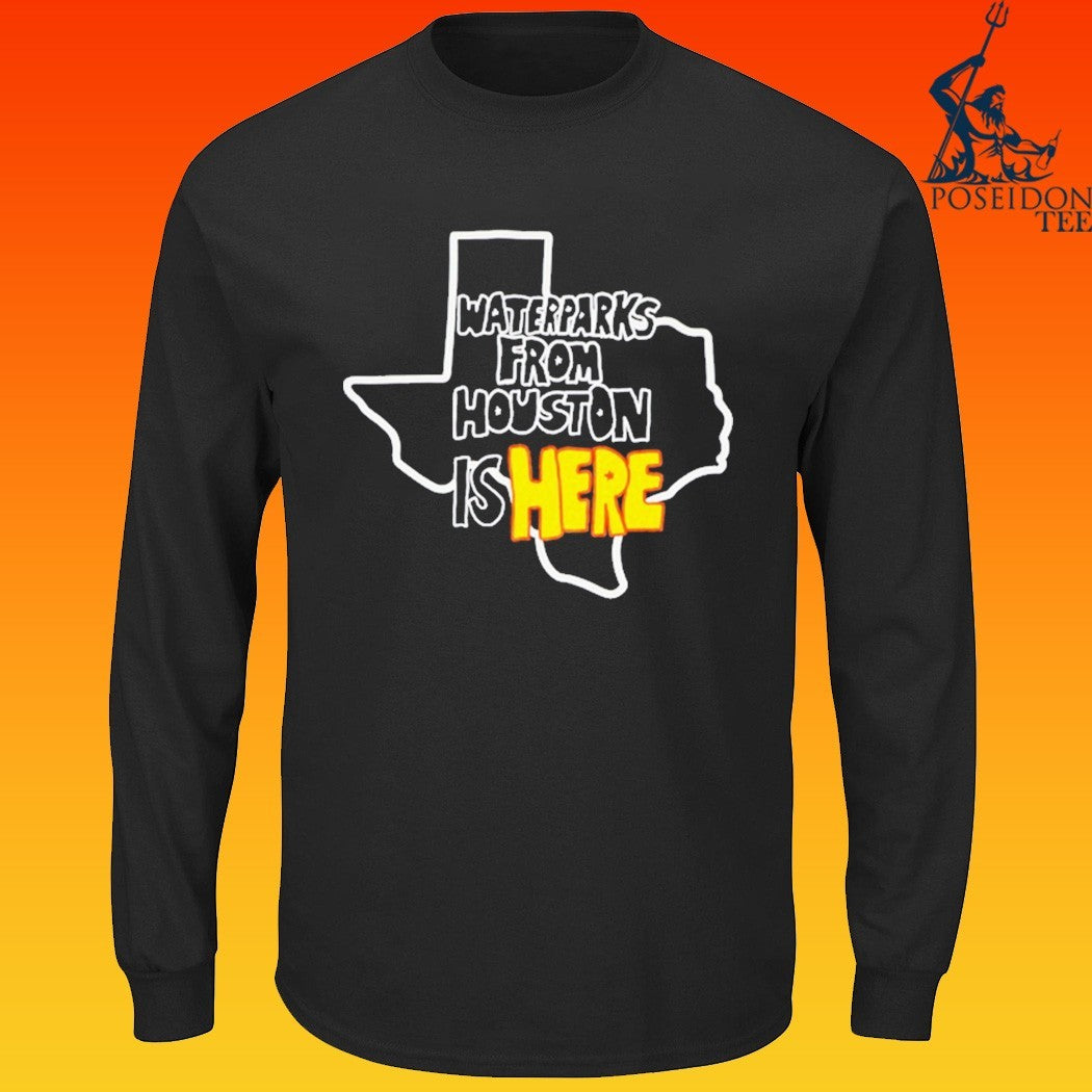 Water Parks From Houston Is Here Map T-shirt