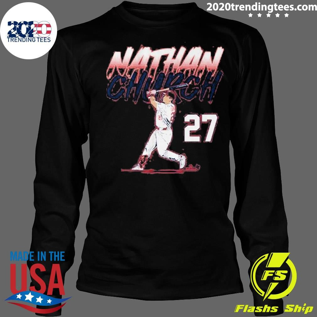 Nathan Church 27 Slugger Swing Number Shirt