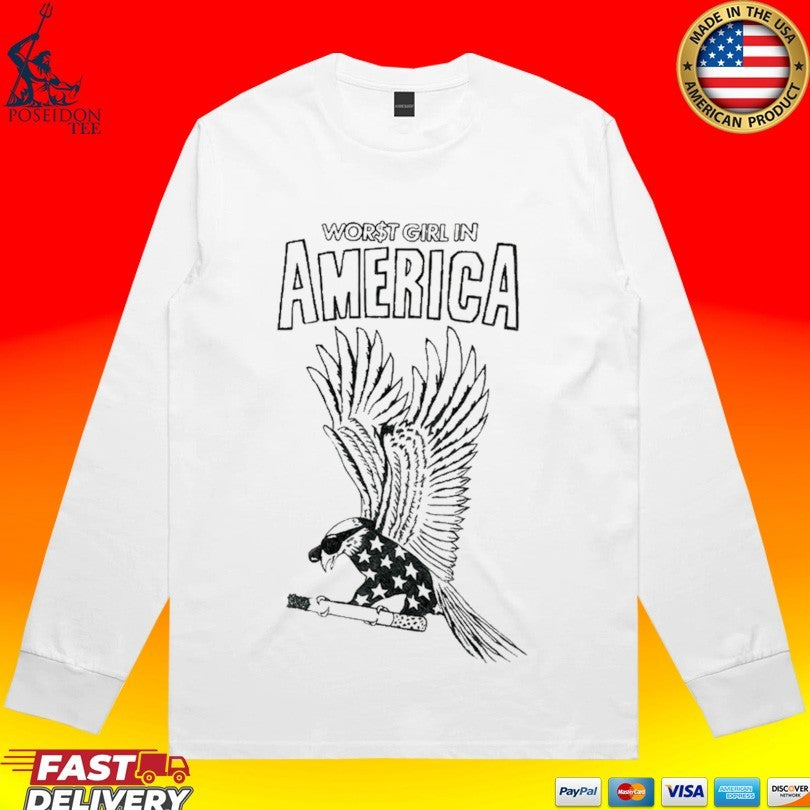 Worst Girl In America Wgia$ Eagle T-shirt