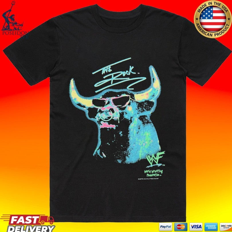 Wyco Vintage 1999 The Rock Wwf Brahma Bull T-shirt