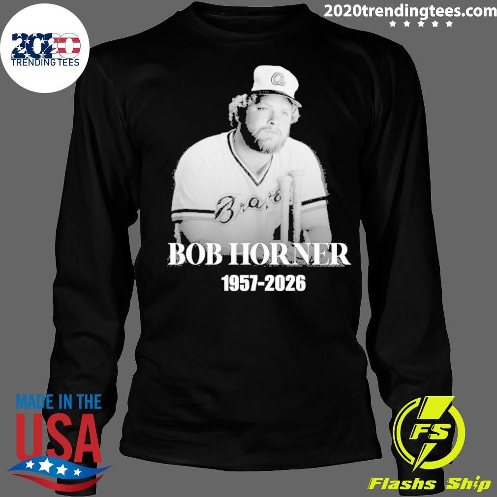 Atlanta Braves Infielder Bob Horner 1957-2026 Shirt